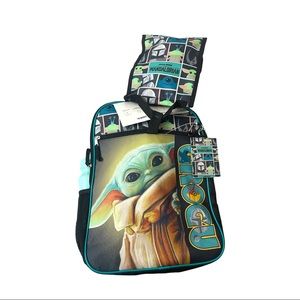 Bioworld 5-Piece Set Starwars Grogu Mandalorian Backpack Set Bundle